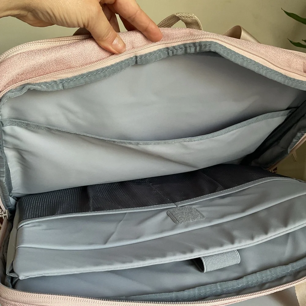 BAGSMART Pink Laptop Bag 15”-17” Work Travel Briefcase Messenger Organize New